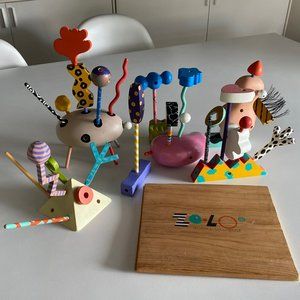 Zolo, Vintage, Iconic Original Wood Playsculpture. Wood Pieces w/Wood Box